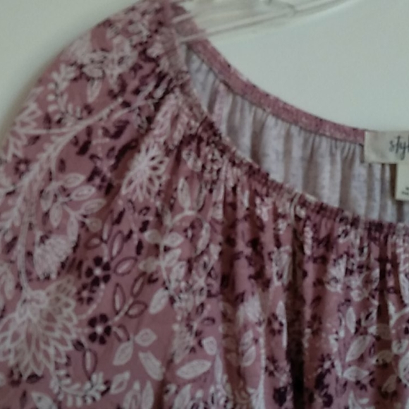 Style and Co pink/purple floral blouse size S - Picture 2 of 8